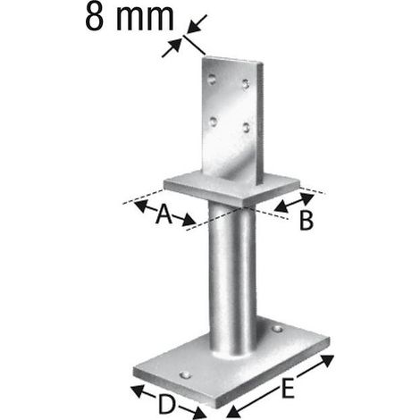 Pies de postes PISB160G-B (por 5) (1/3)