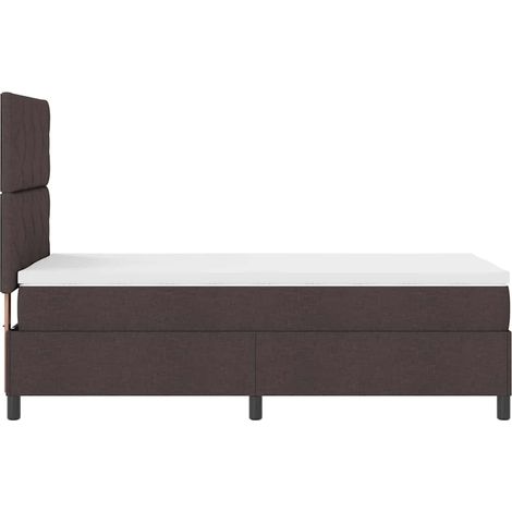 Maison Exclusive - Boxspringbett mit Kopfteil Dunkelbraun 100 x 2 (1/3)