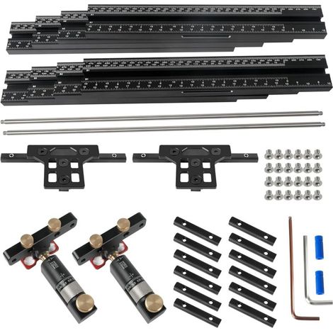 Guide parallèle pour scie sur rail – Compatible Festool, Makita, Milwaukee, Triton et Powertec – Aluminium anodisé, réglage précis