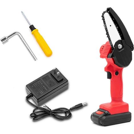 Minijupe rechargeable sans fil Scie à chaîne électrique pour le travail du bois à une main (1/4)
