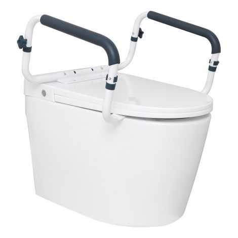 Barre d'Appui pour WC Largeur Réglable 410-510 mm Cadre Toilette (1/5)
