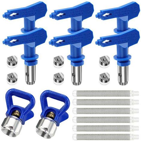 COOCHEER 6 Pack Airless Spray Machine Accessories, Spray Gun Nozzle with Filter (211, 315, 417, 517, 515, 523) (1/4)