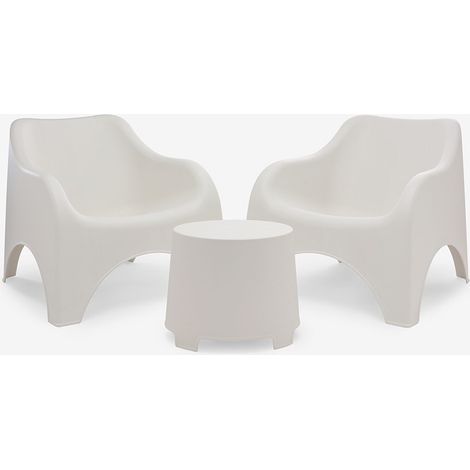 Conjunto jardín cloud 3 piezas blanco