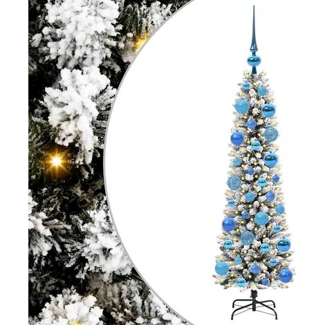 Sapin de Noël  Arbre de Noël artificiel Blanc 120 cm PVC, métal et plastique (1/5)