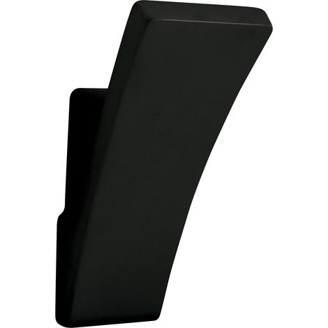 Estamp Kleiderhaken Prokion Breite 25mm, Höhe 56mm - Designer Wandhaken zum Schrauben - Garderobenhaken einzeln, Zinkdruckguss schwarz matt