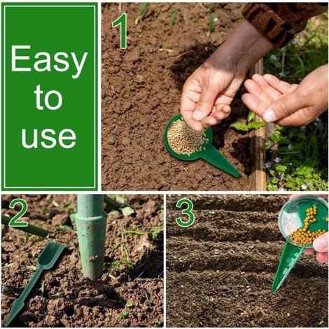 Kit de semis manuel 6 pièces, mini semoir avec distributeur de graines, outils de plantation pour petites graines (1/4)