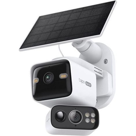 Caméra de surveillance Tp Link Kit connectée Tapo TC93D V1 extérieure Blanc + Panneau solaire (1/5)