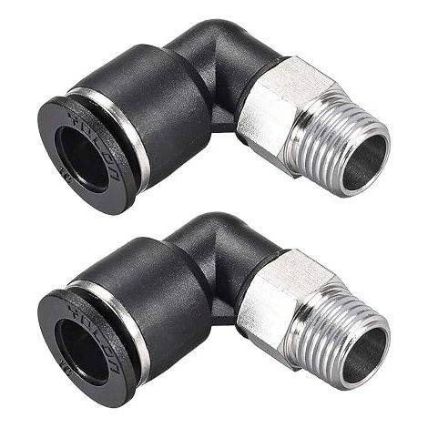Pressure Connection Tube 10 mm Tube OD x 1/4 NPT Thread 2pcs (1/3)