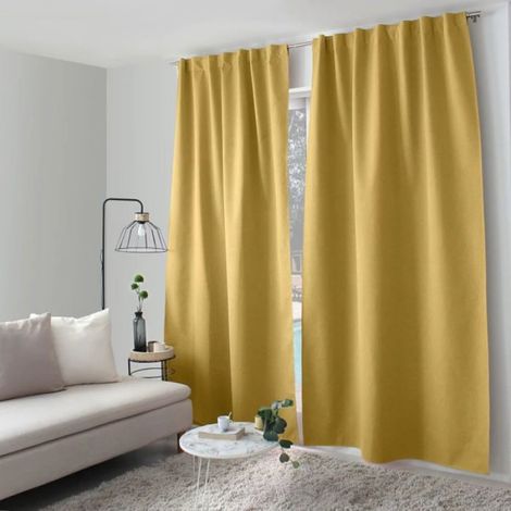 1 Rideau Occultant total 140 x 240 cm Eclipse Jaune (1/5)