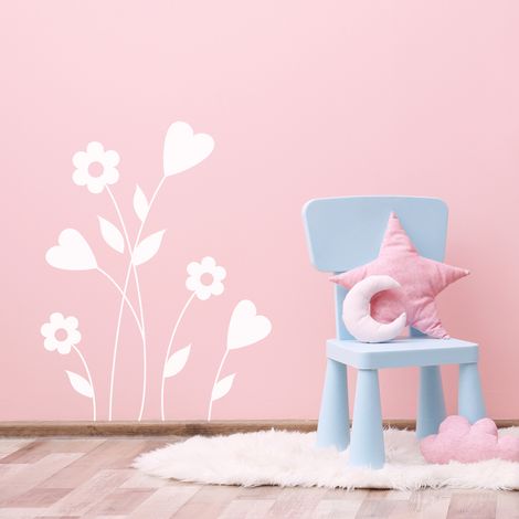 Sticker Mural - Fleurs - 17x22 cm - Noir (1/3)