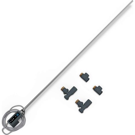 INOW - Dual Fuel Towel Rail Kit 900w Thermostatic WIFI Anthracite (1/2)