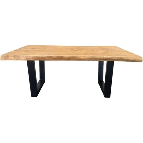 Table basse teck massif recyclé bords naturels 115cm LASIA Casita (1/5)