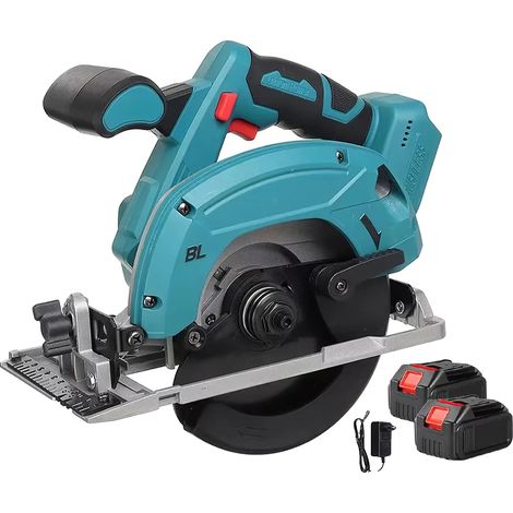 Scie circulaire, angle réglable, moteur sans balais, 2 Batterie (1/2)