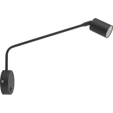 Applique avec interrupteur Métal réglable GU10 Noir Lampe murale (1/5)