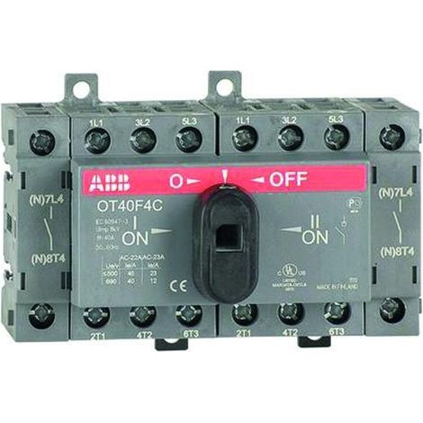 ABB DE ENTRELEC OT40 F4 C - SCHALTER SCHALTER OT40 F4 KONTAKTE MONTAGE AUF DIN-PROFIL 1SCA104934R1001 (1/5)
