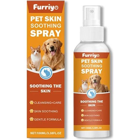 Furriyo Pet Skin Care Spray, geeignet für Katzen und Hunde, beruhigendes Hautpflegespray für Haustiere. (1/5)