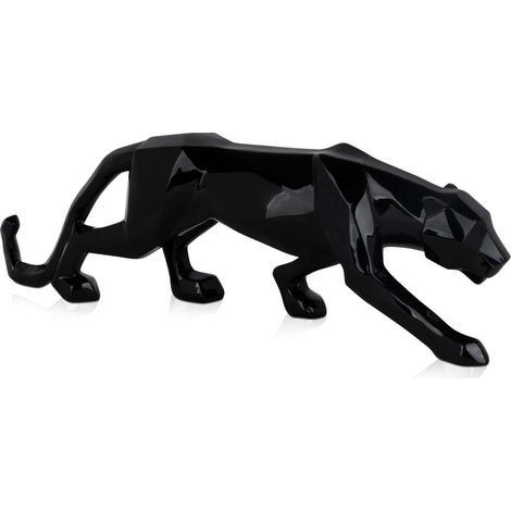 Escultura PANTERA Grande Fuerza Poder Color Negro  14 x 45 x 9 cm - SpazioLuzio