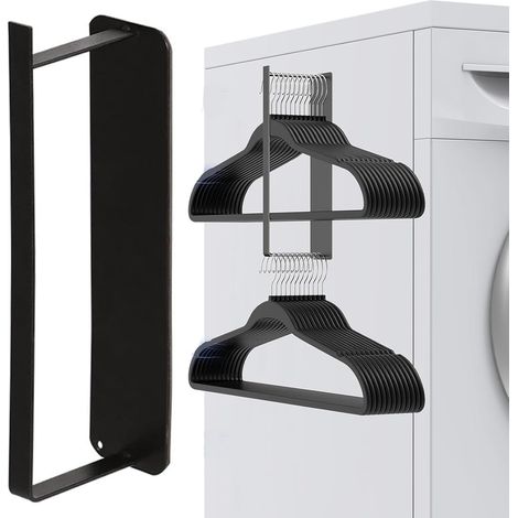 25 x 8 x 5 cm,(Noir) Organisateur de Cintre Magnétique,Support de Rangement pour Cintres Magnétiques,pour Sèche Linge et Machine à Laver,Organisateur de Buanderie (1/5)