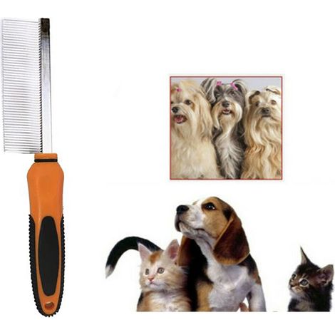 Pettine Animali Domestici Denti Stretti Nodi Pelo Cane Gatto  340