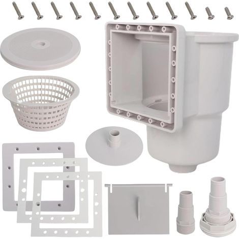 Panier de couverture d'écumoire à ventouse murale très efficace, texture en plastique, parfait pour la réparation de piscines creusées (1/5)