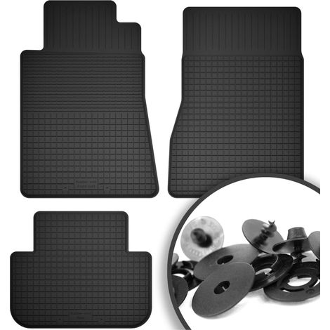 Alfombrillas de goma + topes para: Mercedes E W124 coupé (1984-1997)