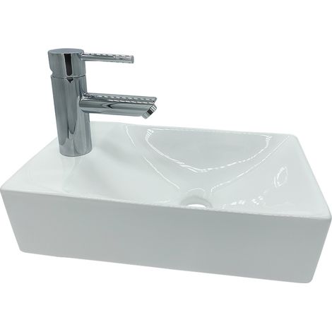 Design Waschtisch Gästebad Kleines Washbecken Handwaschbecken Hahnloch Links Design Waschtisch Gästebad Kleines Washbecken Handwaschbecken Hahnloch Links