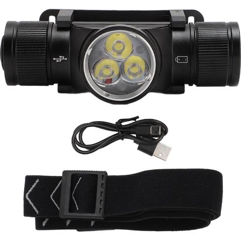 Lampe frontale Rechargeable IP66, étanche, Angle réglable, en alliage d'aluminium, légère, pour usage extérieur, 5V 1A (1/5)