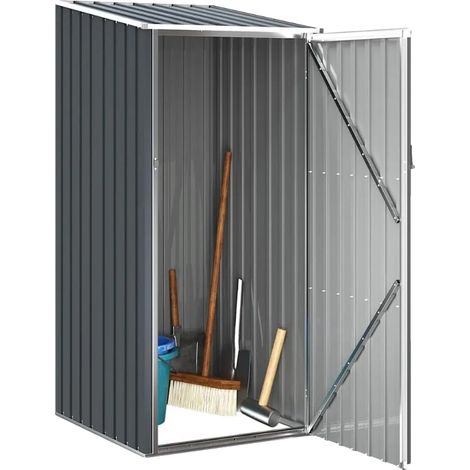 Caseta de jardín, impermeable, construcción duradera, GRIS (1/2)