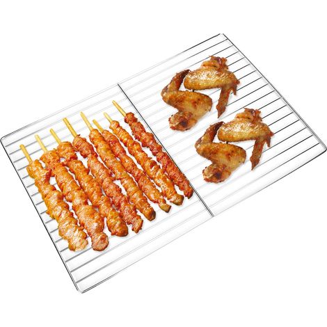 Edelstahl-Grillrost mit Antihaftbeschichtung, Grillnetz für große Grillöfen (30 x 45 cm) (1/5)