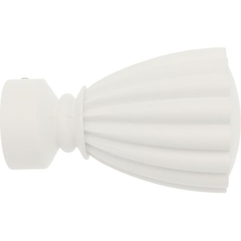 Embout Empire Blanc Graine D28 pour tringle à rideaux - Spécial barres à rideau - Style classique - (1/2)