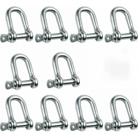 10pcs M5 stainless steel shackle stainless steel straight strap horseshoe buckle quick release bag buckle (1/5)