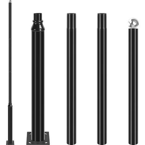 Poteau de Lampadaire de 13 Pieds de Haut, Poteau de Lampadaire Solaire Fendu D'extérieur, Poteau de Surveillance, Accessoires pour Patio, Rue, Maison Extérieure (1/5)
