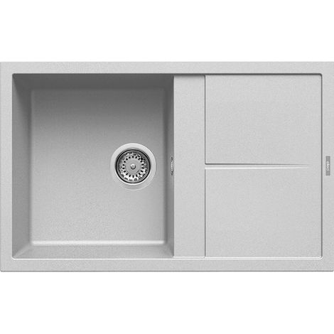 Lavello Elleci Incasso 1 vasca 79x50 Unico 300 Metaltek Grigio Alumnium LMU30079 (1/3)