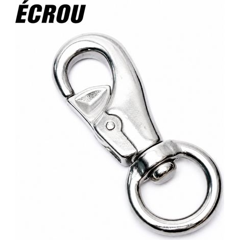 Mousqueton pivotant tête de taureau en acier inoxydable 304 pour laisse grand chien 102 mm 150 g – Livraison gratuite (1/4)