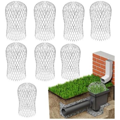 Protection de tuyau de gouttière extensible 8 grilles de protection extensibles pour tuyau de Filtre de gouttière, protection de gouttière pour éviter les blocages causés par les feuilles (1/5)