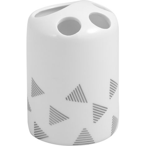 Taza para cepillo de dientes de porcelana blanca Valentino 1358 de AWD INTERIOR (1/2)