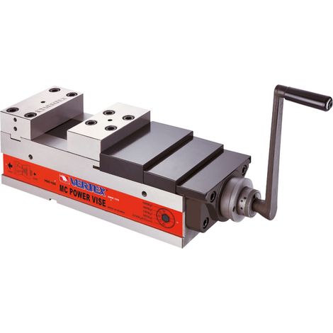 Étau de fraisage mécanique amplificateur de force largeur des mors 124,5 mm ouverture 205 mm hauteur des mors 40 mm Vertex VQC-125