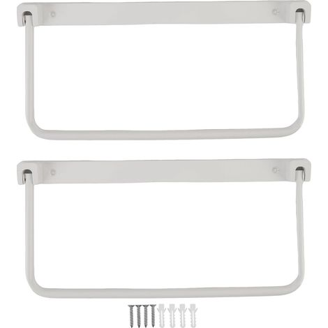 Alomejor 1 Paar faltbare Wohnmobil-Regale, Wandmontage, matte Aluminiumlegierung, platzsparender Organizer mit Schraubbefestigung für Wohnmobil-Reiseschuhaufbewahrung, Yachtaufbewahrung (Weiß).