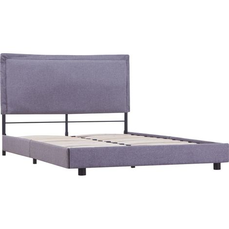 Maison Exclusive - Bettgestell Hellgrau Stoff 140x200 cm