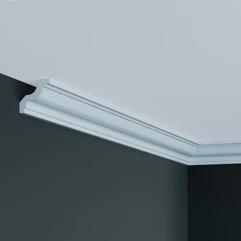 PROVISTON Stuckleiste Polyurethan 40 x 40 x 2000 mm Weiß Deckenleiste (1/4)