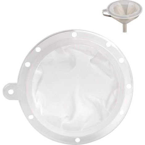 Filtre Nourriture(100 Mesh 13cm) en Nylon Réutilisable Passoire Alimentaire Plastique Tamis Nylon à Jus Lait Vin pour Entonnoir Pâtisserie et Cuisine, (1/5)