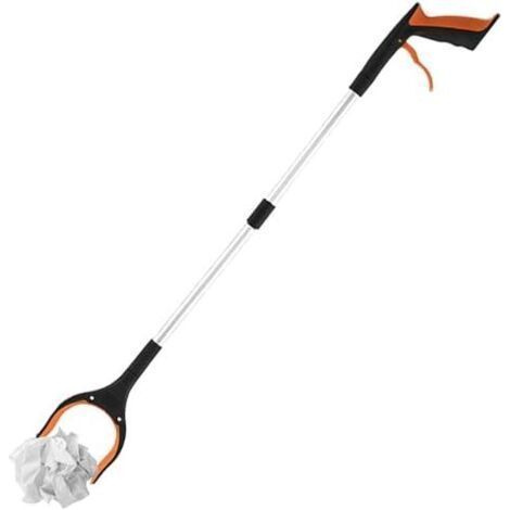 Outil de préhension – ramassage déchets pliable 83 cm pour handicapés Pince et outil Bâton robuste les personnes âgées Orange 1 - (1/5)