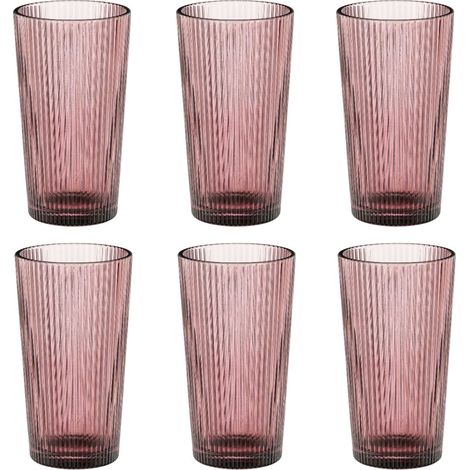 Mica Decorations verre à long drink Rose H14xl8xL8cm (1/5)