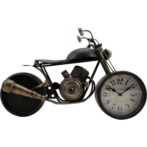 Decorazione domestica dell'orologio da tavolo per motocicletta vintage industriale