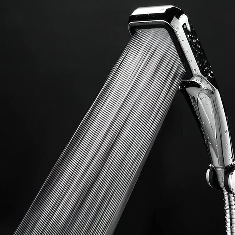 Pommeau Douche, Pommeau Douche Haute Pression Carré Pomme de Douche Puissante de Remplacement Réglable Universelle, Jet Puissant Encastrable pour Carrelage de Baignoire(Argent, one size) (1/5)