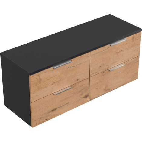 Design Hängekonsole Sideboard Urban Slimline 4 Softeinzüge Oak (1/5)