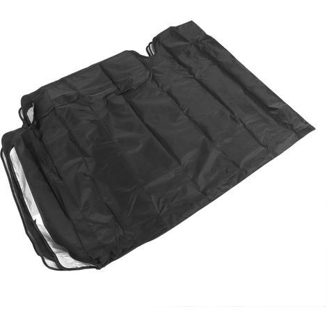 Auvent pour balancelle, protection imperméable et anti-poussière pour jardin et terrasse, pare-soleil pour balcon, noir, trois places, 195 x 125 x 15 cm (1/5)