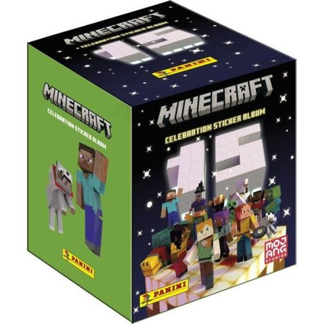 Stickers Panini Minecraft 15e anniversaire : 1 boîte de 36 stickers