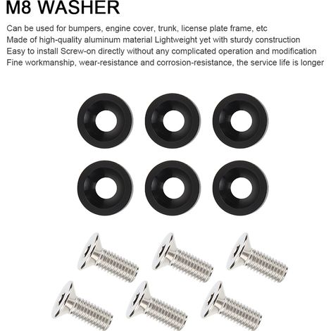 Universelle Zierdichtungen M8, 6er-Pack, schwarz DP003 (1/5)
