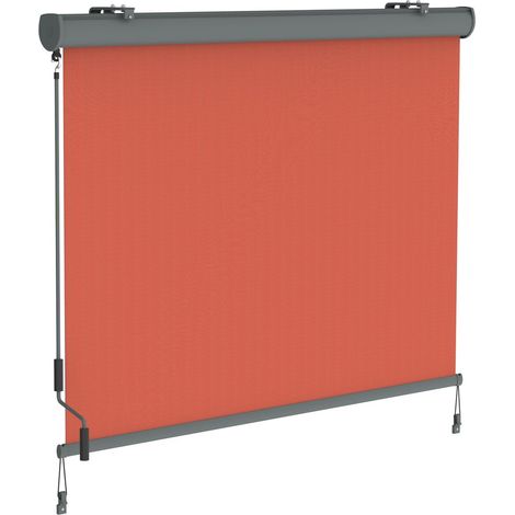 Canopée Store vertical enrouleur extérieur Paravent Pare-Soleil Brise-Vue jardin et balcon 1.4x2.5m Corail